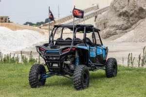 Polaris RZR XP 1000 EPS DYNAMIX Edition Tubular Bumper - Rear - Rough Country - Receiver Hitch - Black - 2015